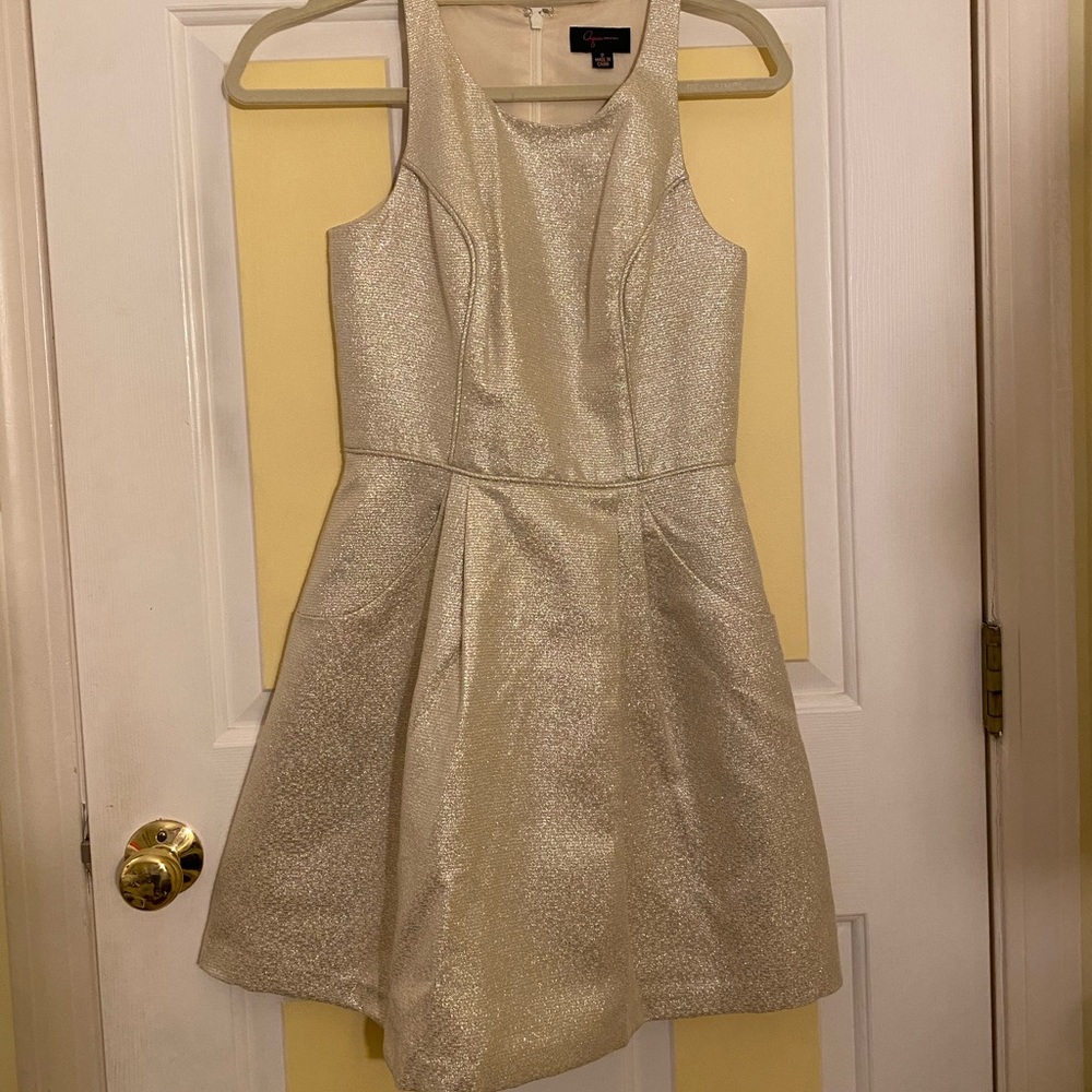 WORN ONCE Gold Sparkly Cocktail dress!